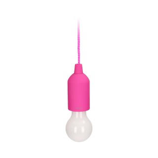 LED apšvietimas // New Arrival // Bateryjna lampka nocna na sznurku 1W LED, 3 x AAA, różowa