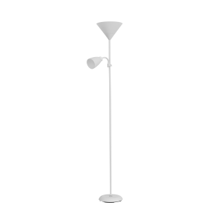 Apgaismojums LED // New Arrival // Lampa stojąca podłogowa URLAR, 175 cm, max 25W E27, max 25W E14, biała