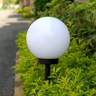 Apgaismojums LED // New Arrival // Solarna lampa wolnostojąca ogrodowa GreenBlue, kula 20x20x53cm, bialy LED, GB123