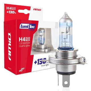 Car and Motorcycle Products, Audio, Navigation, CB Radio // Bulbs and lights for cars // Żarówki halogenowe h4 12v 60/55w lumitec limited +130% duo amio-01405