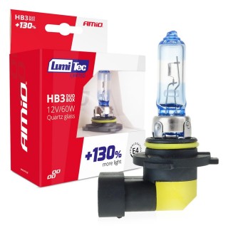 Car and Motorcycle Products, Audio, Navigation, CB Radio // Bulbs and lights for cars // Żarówki halogenowe hb3 12v 60w lumitec limited +130% duo amio-02103
