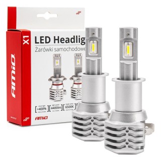 LED-valaistus // Light bulbs for CARS // Żarówki samochodowe led seria x1 h3 6500k canbus amio-02964