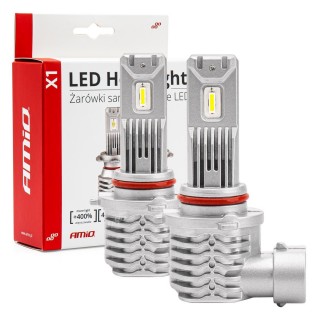 LED valgustus // Light bulbs for CARS // Żarówki samochodowe led seria x1 hb3 9005/hir1 9011/h10 6500k canbus amio-02968