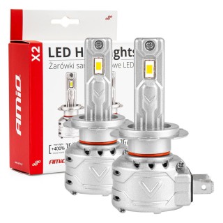 LED valgustus // Light bulbs for CARS // Żarówki samochodowe led seria x2 h7 h18 6500k canbus amio-02973