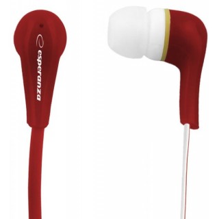 Audio Austiņas / Vadu / Bezvadu // Headphones => In-Ear // EH146R Słuchawki douszne Lollipop  czerwone Esperanza