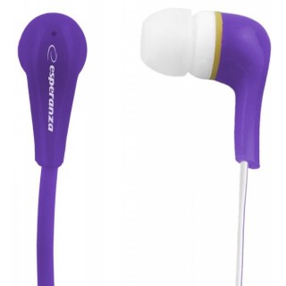 Audio Austiņas / Vadu / Bezvadu // Headphones => In-Ear // EH146V Słuchawki douszne Lollipop  fioletowe Esperanza