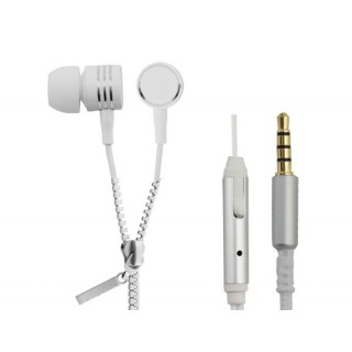 Austiņas // Headphones => In-Ear // EH161W Esperanza słuchawki douszne z mikrofonem zipper białe