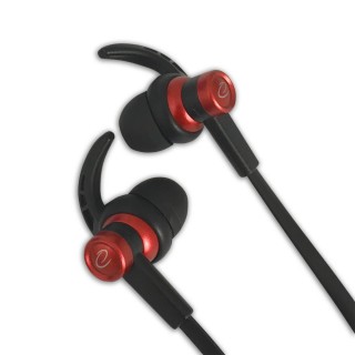 Audio Austiņas / Vadu / Bezvadu // Headphones => In-Ear // EH201KR Esperanza słuchawki douszne z mikrofonem i reg. głośności eh201 czarno-czerwone