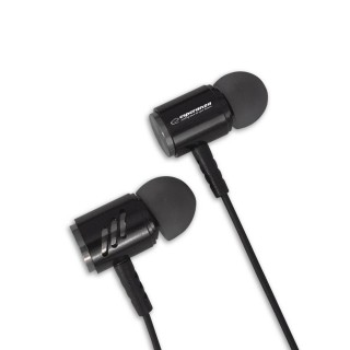 Наушники // Headphones => In-Ear // EH207KS Esperanza słuchawki douszne metalowe z mikrofonem eh207 czarno-srebrne