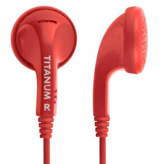 Austiņas // Headphones => In-Ear // TH108R Słuchawki douszne czerwone Titanum