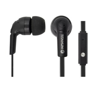 Audio Austiņas / Vadu / Bezvadu // Headphones => In-Ear // TH109K Słuchawki douszne z mikrofonem czarne Titanum