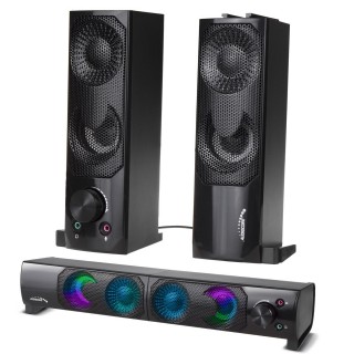 Audio and HiFi systems // Speakers // Głośniki komputerowe soundbar Audiocore 3Wx2, LED, USB 5v, wejście liniowe, AC955