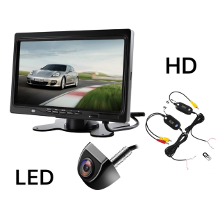 Auto un Moto preces, Auto Audio, Navigācija, CB Radio // Auto preces // Nvox hm 716 hd monitor zagłówkowy lub wolnostojący lcd 7cali z kamerą cofania oraz moduł bezprzewodowy
