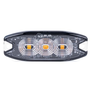 Apgaismojums LED // Auto spuldzes // Lampa błyskowa ostrzegawcza płaska 3 led r65 r10 12-24v amio-02297