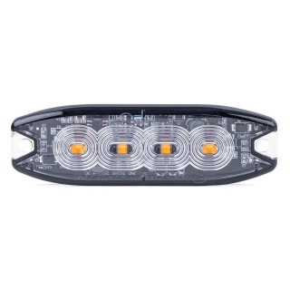 Apgaismojums LED // Auto spuldzes // Lampa błyskowa ostrzegawcza płaska 4 led r65 r10 12-24v amio-02298
