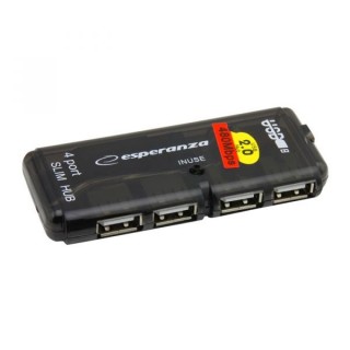 Portatīvie datori, aksesuāri // USB Hubs | USB Docking Station // EA112 Esperanza usb 2.0 hub 4 x usb