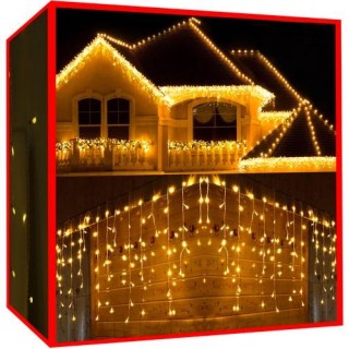 Apgaismojums LED // Dekoratīvais svētku apgaismojums | Ziemassvētku apgaismojums // Lampki choinkowe - sople 300 LED ciepły biały 31V