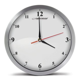 Tuotteet kotiin ja puutarhaan // Clocks // EHC009W Esperanza zegar ścienny detroit biały