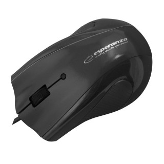 Staliniai kompiuteriai // Staliniai kompiuteriai // EM125K Mysz przewodowa 3D optyczna USB z podkładką żelową, kolor czarny