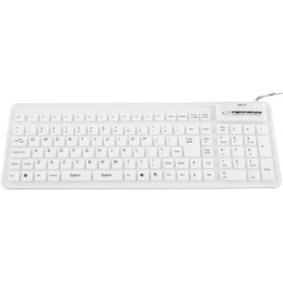 Keyboards and Mice // Keyboards // EK126W Klawiatura przewodowa standardowa silikonowa USB/OTG biała Esperanza