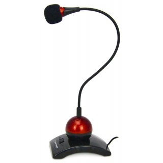 Garso ir HiFi sistemos // Mikrofonai // EH130 Esperanza mikrofon chat desktop czerwony
