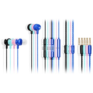Audio Austiņas / Vadu / Bezvadu // Austiņas ar mikrofonu // EXC Mobile słuchawki dokanałowe z mikrofonem BASS, kolor mix