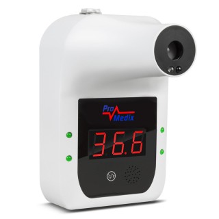Personal-care products // Thermometers // Termometr ścienny bezdotykowy na podczerwień to badania temperatury ciała (czoło, nadgarstek) Promedix PR-685