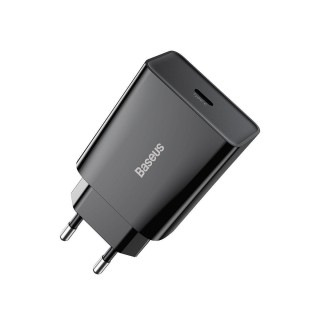 Telefoni un aksesuāri // Wall chargers // Ładowarka sieciowa baseus speed mini quick charger, usb-c, pd, 3a, 20w czarna