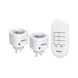 Elektrimaterjalid // xLG_unsorted // Zestaw bezprzewodowych mini gniazd sterowanych pilotem 2+1