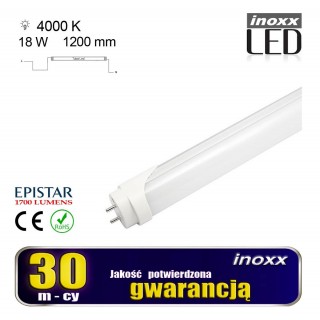 LED Lighting // New Arrival // Zestaw: 10x świetlówka led 120cm 18w t8 4000k g13 neutralna