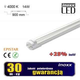 LED Lighting // New Arrival // Świetlówka led 90cm 14w t8 4000k g13 neutralna przezroczysta