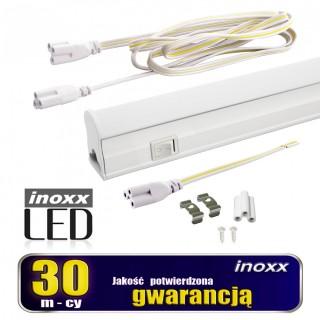 Apgaismojums LED // New Arrival // Świetlówka led liniowa t5 120cm 18w on/off ciepła 3000k lampa natynkowa zintegrowana z oprawą