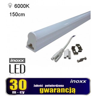 Apgaismojums LED // New Arrival // Świetlówka led liniowa t5 150cm 22w zimna 6000k lampa natynkowa zintegrowana z oprawą