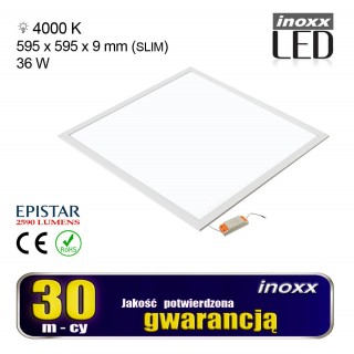 Apgaismojums LED // New Arrival // Panel led 60x60 36w lampa sufitowa kaseton 4000k neutralny +  ramka natynkowa