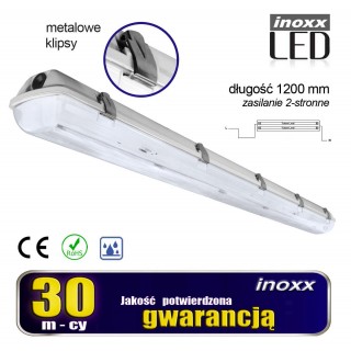 LED Lighting // New Arrival // Zestaw: 10x oprawa hermetyczna lampa led ip65 + 20x świetlówka led 120cm 18w t8 4000k g13 neutralna