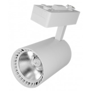 Apgaismojums LED // New Arrival // Lampa sklepowa led reflektor szynowy jednofazowy biały 30w 2250 lm światło neutralne 4000k