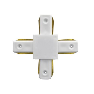 Apgaismojums LED // New Arrival // Łącznik do szyn jednofazowych kształt (+)  biały 230v