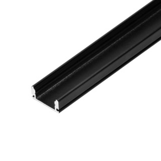 LED-valaistus // New Arrival // Profil aluminiowy do taśm LED, 2000 x 17 x 7 mm, nawierzchniowy, czarny, komplet 50 szt.
