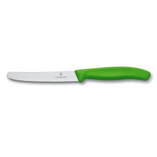 Кухонная техника // Ножи, Точилки для ножей // Nożyk uniwersalny ząbkowany 11cm Victorinox ziel.