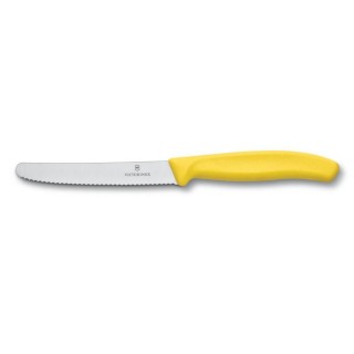 Kitchen appliances // Knifes, Knife sharpeners // Nożyk uniwersalny ząbkowany 11cm Victorinox żółty