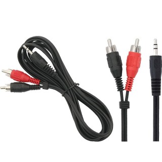 Koaksialinių kabelių sistemos // HDMI, DVI, AUDIO jungiamieji laidai ir priedai // 0541# Przyłącze wtyk 3,5st-2xwtyk rca 10m
