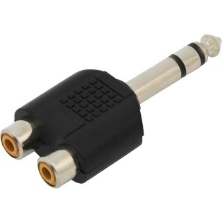 Liittimet // Different Audio, Video, Data connection plug and sockets // 1015#                Rozgałęźnik wtyk.6,3st-2gniazda rca