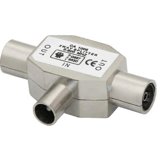 Coaxial cable networks // Connectors, accessories and tools for coaxial cables // 1487# Rozgałęźnik bzt wt-2gn ind.metalowy
