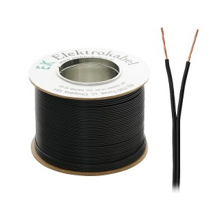 Akustiskais audio sistēmu kabelis un vads. Skaļruņu kabelis // 2754# Przewód smyp 2 x 1.50 czarny