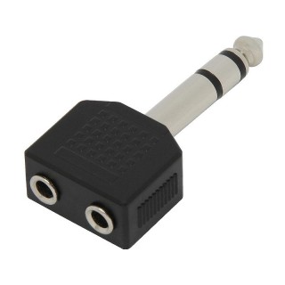 Liittimet // Different Audio, Video, Data connection plug and sockets // 3413#                Rozgałęźnik jack: wtyk 6,3-2gniazdo 3,5stereo