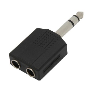 Savienojumi // Different Audio, Video, Data connection plug and sockets // 3414#                Rozgałęźnik jack: wtyk 6,3-2gniazdo 6,3st