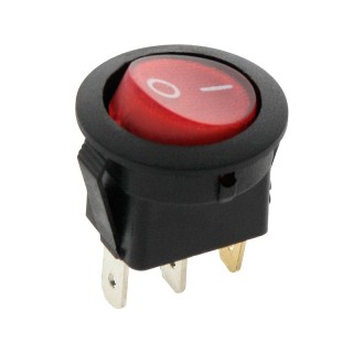 Electric Materials // Сlearance sale // 4252#                Przełącznik podświetlany okrągły 230v czerwony