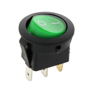 Electric Materials // Сlearance sale // 5508#                Przełącznik podświetlany okrągły 230v zielony
