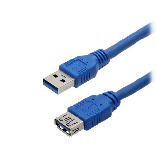 Planšetdatori ir planšetinių kompiuterių priedai // USB Kabeliai // 66-045# Przyłącze usb a - a 3.0 1,5m wtyk-gniazdo zawieszka