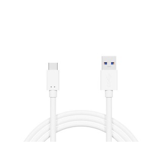 Tablets and Accessories // USB Cables // 66-103# Przyłącze usb 3.0 a - usb-c 1m białe zawieszka